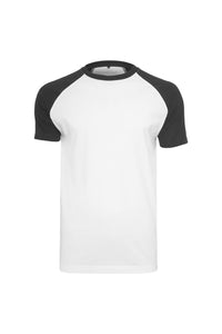 Mens Raglan Contrast Tee - White/Black