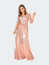 Load image into Gallery viewer, Sequin Fit and Flare Gown