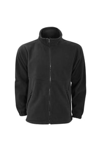 Ultimate Clothing Unisex Full Zip Fleece Top (Black)