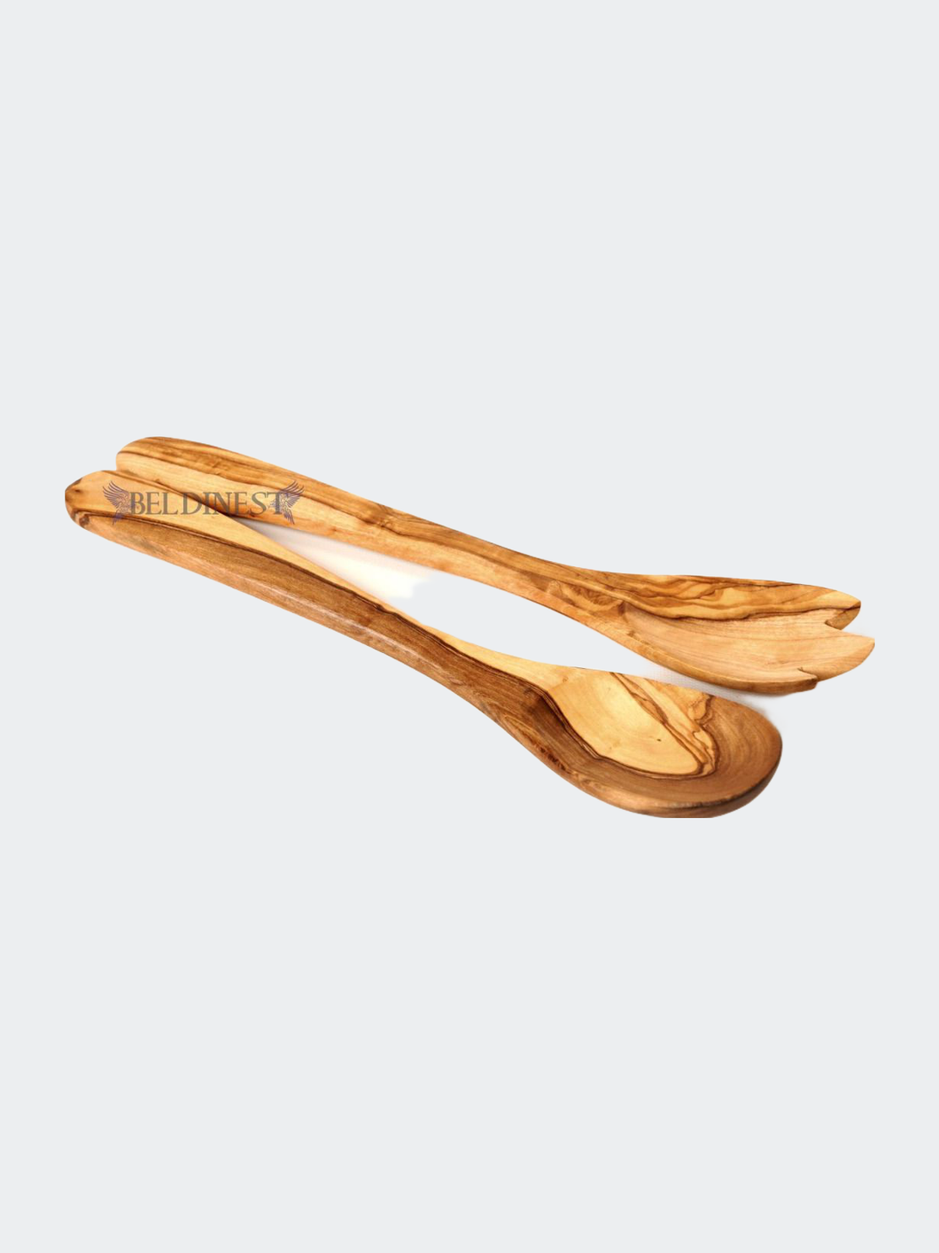 Wooden Salad Servers- Olive Wood Spoon and Spork