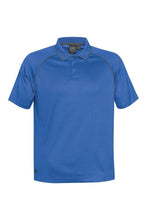 Load image into Gallery viewer, Stormtech Mens Tritium Performance Polo (Azure/Carbon)