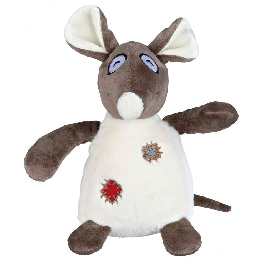 Trixie Rat Plush Dog Toy (White/Brown) (One Size)