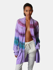 Knit Cardigan in Purple Haze Tie Dye