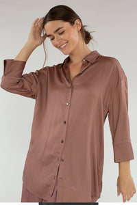 Boyfriend Shirt - Satin Tencel