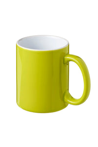 Bullet Java Ceramic Mug (Lime/White) (3.8 x 3.2 inches)