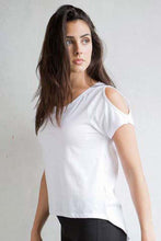 Load image into Gallery viewer, SF Womens/Ladies Plain Short Sleeve T-Shirt With Drop Detail (White)