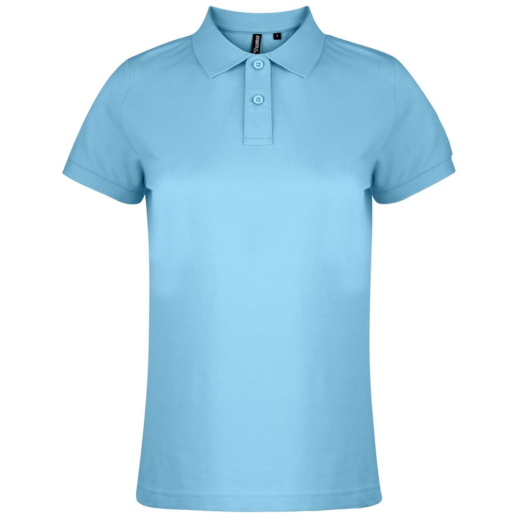 Asquith & Fox Womens/Ladies Plain Short Sleeve Polo Shirt (Cornflower)