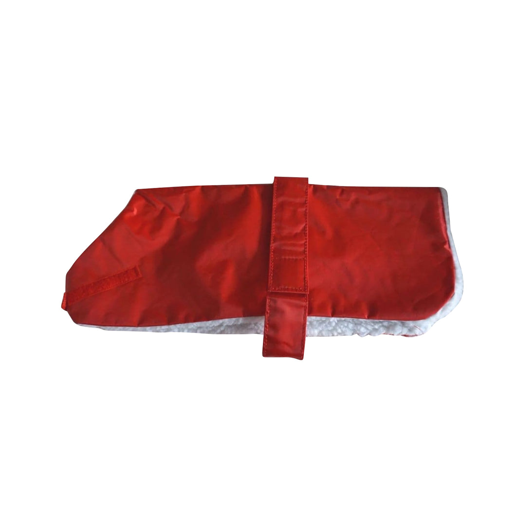 Pennine Waterproof Fur Lined Red Dog Coat (Red) (20in)