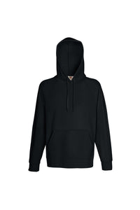 Fruit Of The Loom Mens Lightweight Hooded Sweatshirt / Hoodie (240 GSM) (Black)