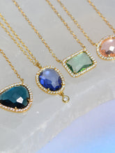 Load image into Gallery viewer, Atiena - Lab Created Rectangle Gemstone Necklace