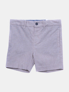 Gray Bermuda Linen Shorts