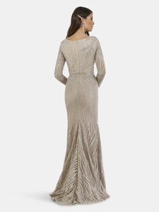 29617 - Long Sleeves Lace Mermaid Gown