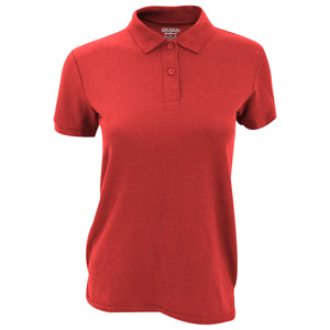 Gildan DryBlend Ladies Sport Double Pique Polo Shirt (Red)