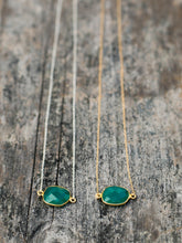 Load image into Gallery viewer, Mrs. Parker Simple Chain Necklace in Green Onyx