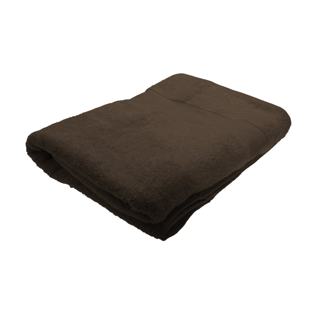Jassz Premium Heavyweight Plain Big Towel / Bath Sheet (Pack of 2) (Chocolate) (One Size)