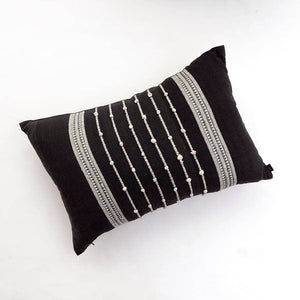 Textured Handloom Artisan Throw Pillow Cushion - Kishmish
