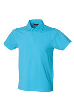 Load image into Gallery viewer, Skinni Fit Mens Stretch Polo Shirt (Surf Blue)