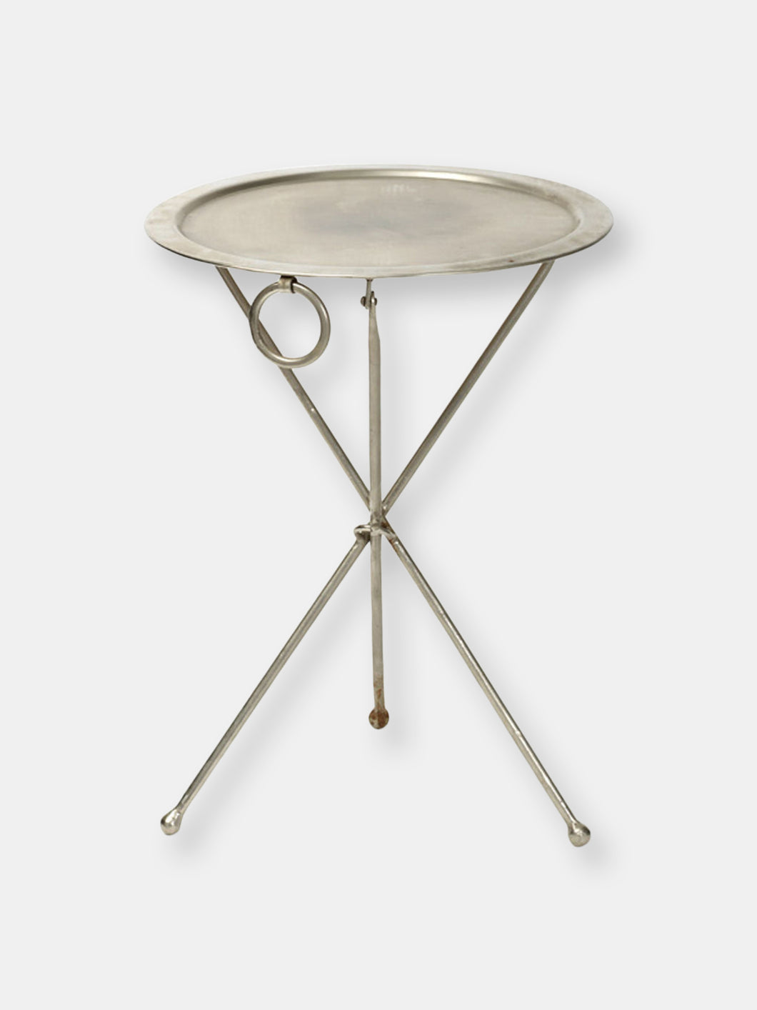 French Market Silver Side Table