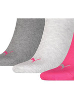 Load image into Gallery viewer, Puma Unisex Adult Invisible Socks (Pack of 3) (Pink/Gray/Charcoal Grey)