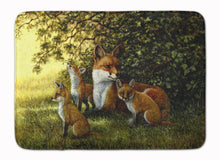 Load image into Gallery viewer, 19 in x 27 in Foxes Resitng under the Tree Machine Washable Memory Foam Mat