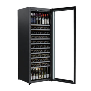 201 Bottle Black Single/Multi - Temp Wine Cabinet