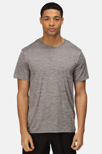 Mens Antwerp Short Sleeve Marl T-Shirt - Black