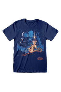Star Wars Unisex Adult Poster T-Shirt (Navy)