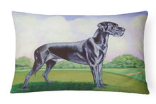 Load image into Gallery viewer, 12 in x 16 in  Outdoor Throw Pillow Great Dane Canvas Fabric Decorative Pillow