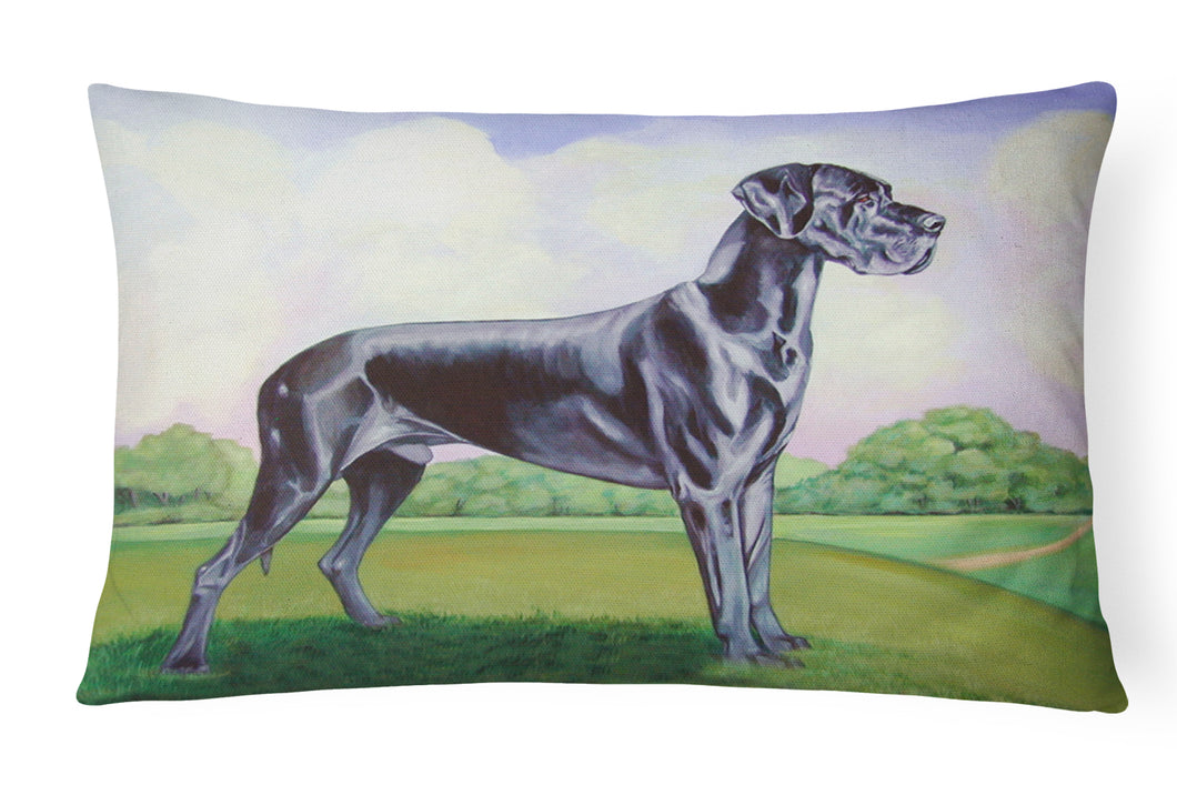 12 in x 16 in  Outdoor Throw Pillow Great Dane Canvas Fabric Decorative Pillow
