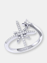 Load image into Gallery viewer, North Star Duo Diamond Ring in Sterling Silver