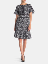 Load image into Gallery viewer, Focus By Shani - Black/White Printed Dress