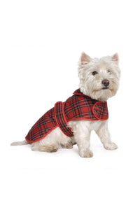 Ancol Highland Tartan Dog Coat (Red) (S) (S)