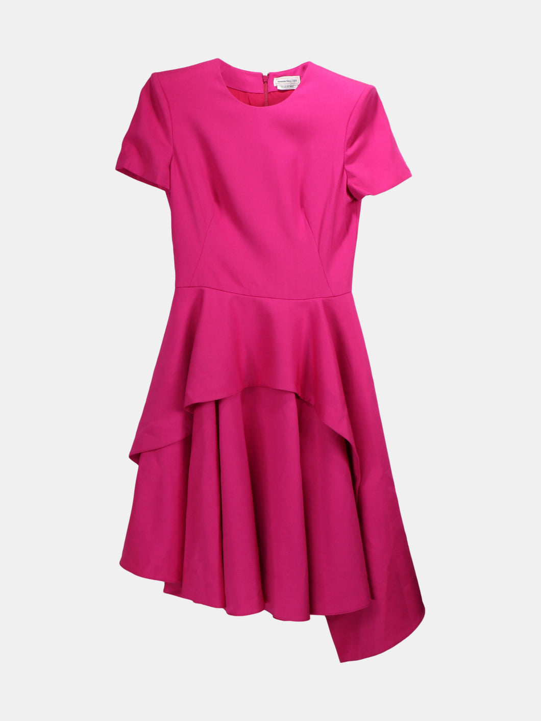 Alexander Mcqueen Women's Pink Cotton Ruffle Dress