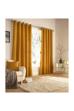 Load image into Gallery viewer, Furn Ellis Ringtop Eyelet Curtains (Ochre) (66 x 90 in)