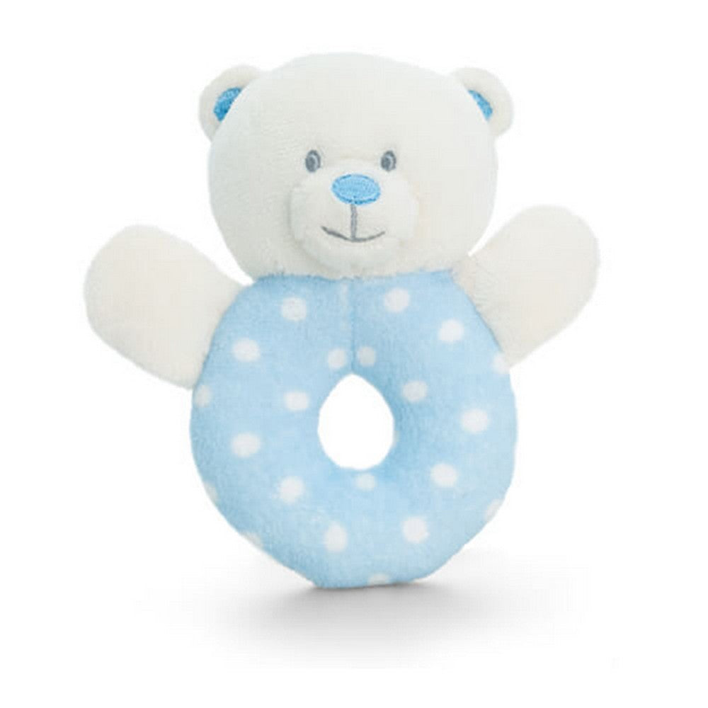 Keel Toys Baby Bear Ring Rattle (Blue) (One Size)