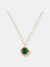 Load image into Gallery viewer, Elizabeth Green Agate Pendant Necklace