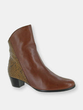 Load image into Gallery viewer, Riva Womens/Ladies Armadillo Pitone Leather Zip Up Ankle Boots