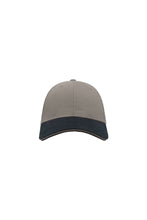 Load image into Gallery viewer, Liberty Sandwich Heavy Brush Cotton 6 Panel Cap - Pack of 2 In Grey/Navy