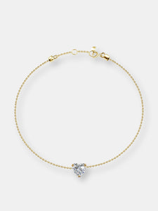 0.21ct Heart Diamond Dainty Bracelet