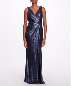 Atrani Gown - Shiny Midnight