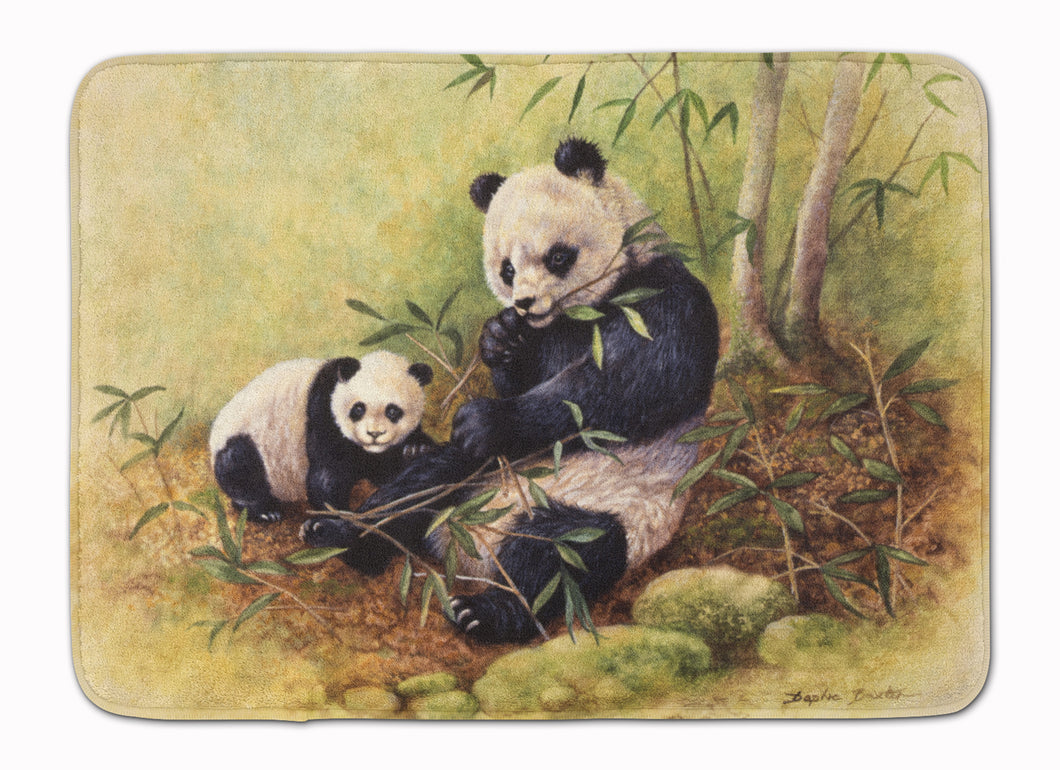 19 in x 27 in Panda Bears by Daphne Baxter Machine Washable Memory Foam Mat