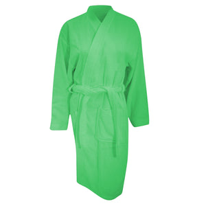 Comfy Unisex Co Bath Robe / Loungewear (Lime Green) (S/M (Length 47inch))
