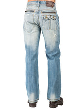 Load image into Gallery viewer, Men&#39;s Relaxed BootCut Premium Distressed Jeans, Zipper Utility Pockets