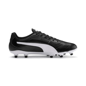 Mens Monarch FG Leather Rugby Boots - Black/White