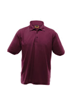 Load image into Gallery viewer, UCC 50/50 Mens Heavweight Plain Pique Short Sleeve Polo Shirt (Burgundy)