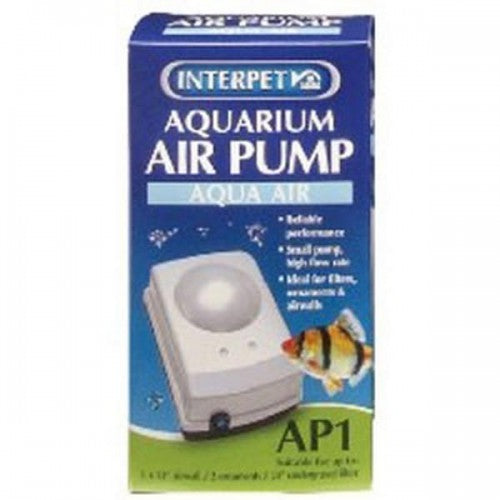 Interpet Aquarium Air Pump Aqua Air (UK Plug) (White) (Ap Mini)