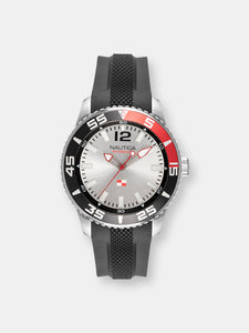 Nautica Watch NAPPBP904 Pacific Beach, Analog, Water Resistant, Luminous Hands, Silicone Band, Buckle Clasp, White