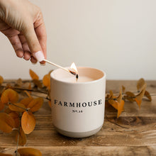 Load image into Gallery viewer, Farmhouse Soy Candle 12 oz - Cream Stoneware Jar