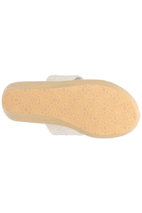 Womens/Ladies Diver Webbing Slip On Wedge Sandals (Cream)