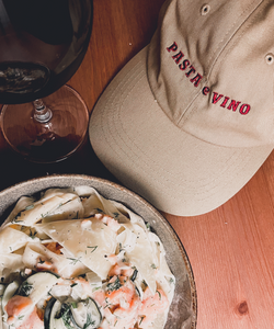 Pasta E Vino Embroidered Cap